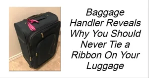 Read more about the article Ribbons and Markers Can Interfere with Baggage Scanners According to John, ribbons, bands, and even old travel stickers can obstruct the scanners that airports rely on to track and route luggage efficiently. “Ribbons on suitcases might get in the way of automatic scanning,” John explains. If the scanner can’t read the bag properly due to these obstructions, it may need to be processed manually. This extra handling takes time and can cause delays—sometimes leading to your luggage missing the flight altogether.  Delays and Lost Luggage: The Hidden Risks John warns that something as simple as a ribbon could delay your bag’s journey. “If the scanner can’t read the bag correctly, it might be pulled out of the automated system for further inspection,” he says. This extra processing time can increase the chances of your bag being delayed or even misplaced. And once a bag misses its flight, getting it onto the next plane isn’t always as quick or easy as you might expect.  Avoid Extra Markers: Old Stickers and Travel Labels It’s not just ribbons that can cause problems; old travel stickers or luggage labels also pose a risk. John advises travelers to remove any outdated stickers from their suitcases before heading to the airport. These remnants from previous trips can confuse baggage scanners and slow down the entire process. “Take off those old stickers,” he urges. “They could mess up the scanning system, which would slow things down and make it more likely that your bag would get lost.”  What You Can Do Instead If you’re looking for a way to make your luggage stand out without risking delays, consider these alternatives:  Use a luggage tag: A simple, sturdy luggage tag with your name and contact information is an effective way to identify your bag without interfering with scanners. Opt for a brightly colored bag: Choosing a bag in a unique color or pattern can make it easier to spot on the carousel without the need for extra markers. Luggage straps: Instead of a ribbon, use a luggage strap in a bright color. These are designed to secure your luggage and are less likely to cause problems with scanning. Conclusion While it’s tempting to tie a ribbon or attach eye-catching items to your luggage, it’s important to consider the potential impact on the baggage scanning process. By keeping your bag free from unnecessary markers, you can help ensure your luggage is processed smoothly and avoid unnecessary delays. So, the next time you’re packing for a trip, remember: less is more when it comes to personalizing your suitcase.