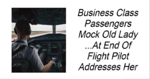 Read more about the article Business Class Passengers Mock Old Lady – But the Pilot’s Announcement Shocks Everyone