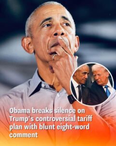 Read more about the article Title: Obama Criticizes Trump’s Tariff Plan with Blunt Eight-Word Comment
