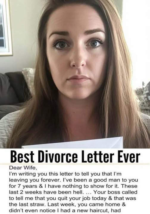 Read more about the article Wife Receives a Divorce Letter from Husband, Her Reply is Brilliant