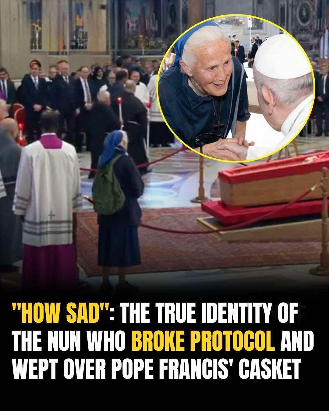 Read more about the article Emotional Moment as Nun Breaks Protocol Beside Pope Francis’ Casket