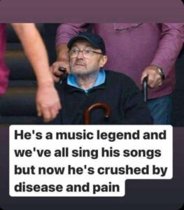 Read more about the article Phil Collins Reveals He Can “Barely Hold a Drumstick Anymore”
