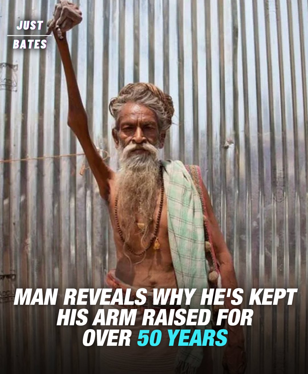 You are currently viewing Man Who’s Held His Arm Up For 50 Years Explains Why He’s Been Doing It