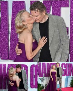 Read more about the article Pamela Anderson and Liam Neeson Share Sweet Red Carpet Kiss at The Naked Gun Premiere