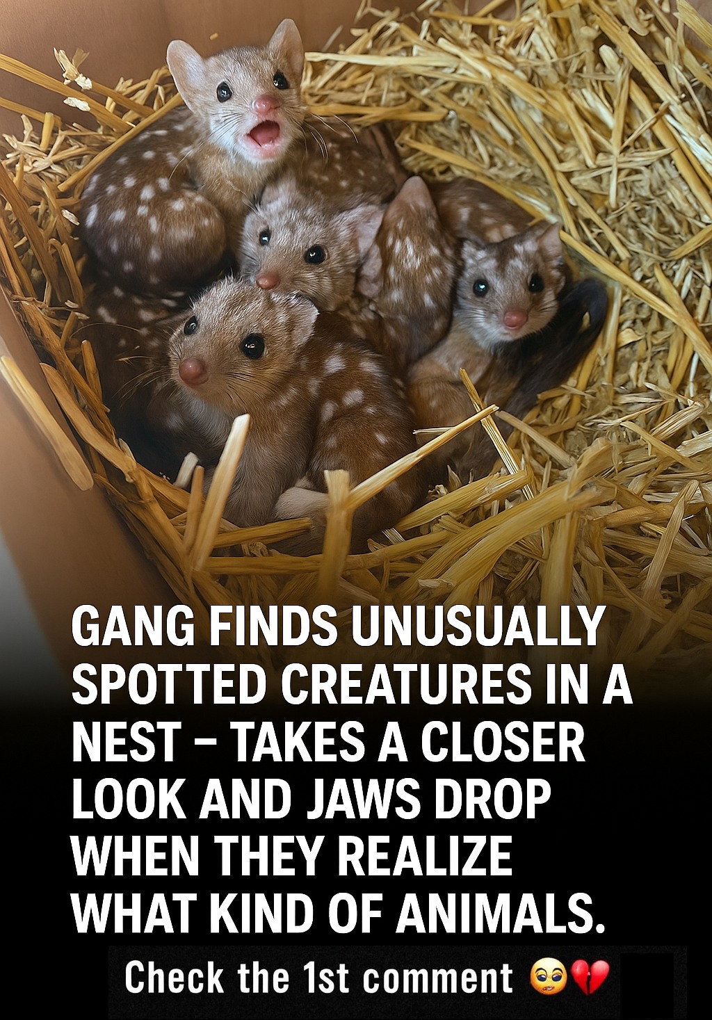 You are currently viewing Rare Discovery: Researchers Find Spiky Creatures in Nest, Only to Realize They’re Western Quolls