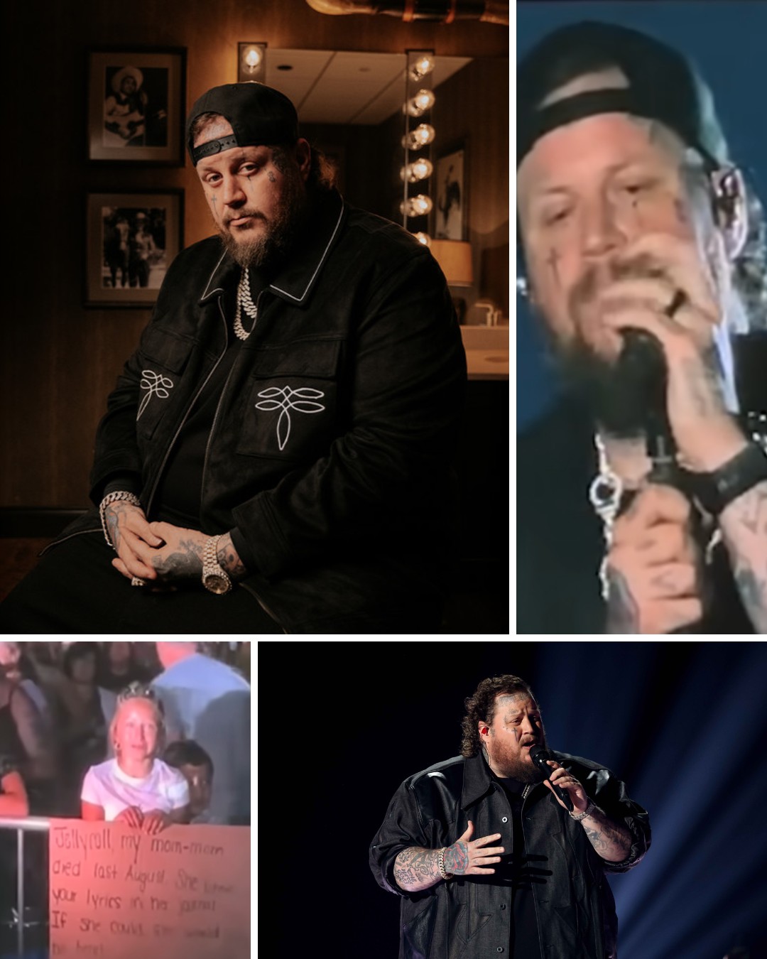 You are currently viewing Jelly Roll Breaks Down After Reading Fan’s Heartbreaking Sign at Barefoot Country Music Festival