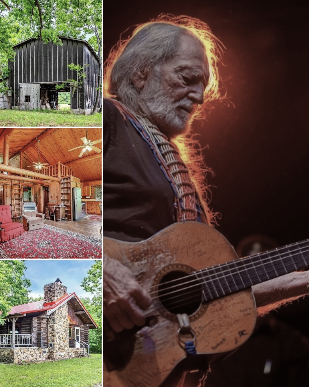 You are currently viewing Willie Nelson’s Hand-Crafted Log Cabin Sells for $2.14 Million—Take a Look Inside!