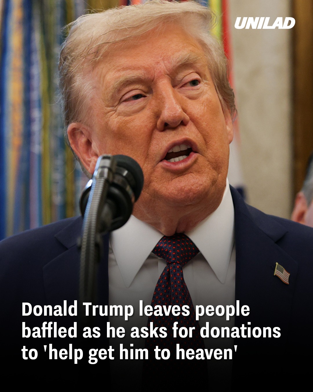 Read more about the article Trump Asks Supporters for Donations to ‘Help Get Him to Heaven’ in Bizarre Fundraising Plea