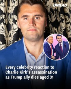 Read more about the article Every Celebrity Reaction to Charlie Kirk’s Assassination as Trump Ally Dies Aged 31