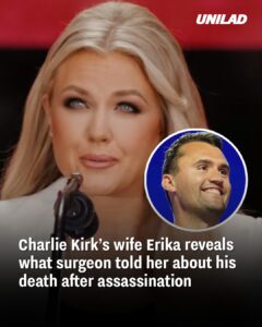Read more about the article Title: Erika Kirk Reveals Surgeon’s Words on Husband Charlie Kirk’s Death After Assassination