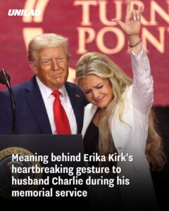 Read more about the article The Meaning Behind Erika Kirk’s Heartbreaking Gesture to Husband Charlie During His Memorial Service