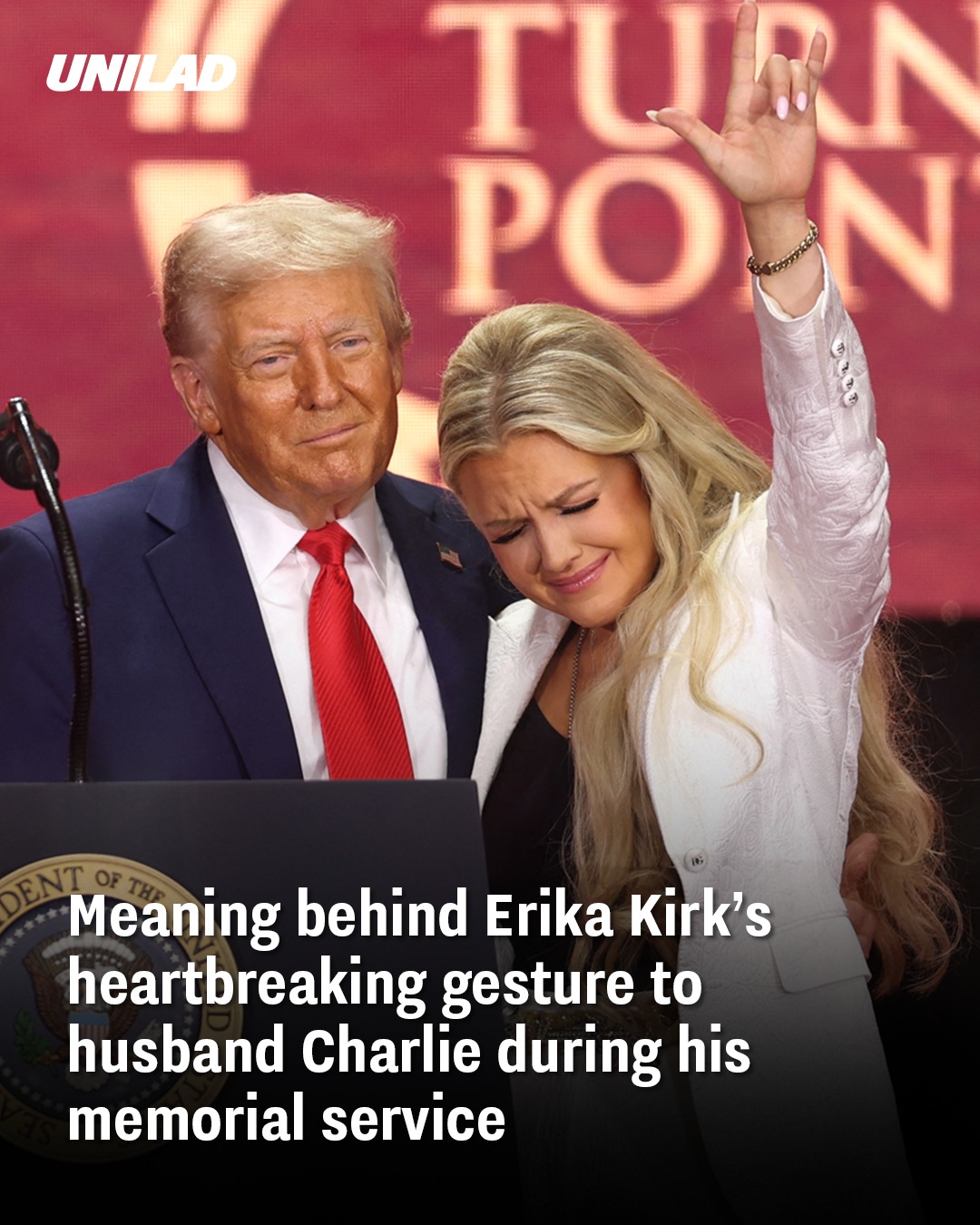 You are currently viewing The Meaning Behind Erika Kirk’s Heartbreaking Gesture to Husband Charlie During His Memorial Service