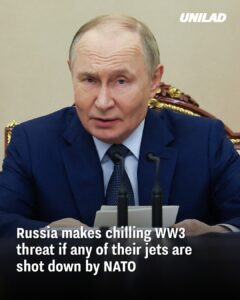 Read more about the article Russia Issues Chilling WW3 Threat Over NATO Jet Shootdown