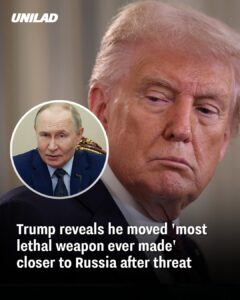 Read more about the article Trump Reveals He Moved ‘Most Lethal Weapon Ever Made’ Closer to Russia Amid Rising Tensions