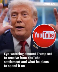 Read more about the article Donald Trump to Receive $22 Million from YouTube Settlement and Plans to Fund White House Ballroom Project