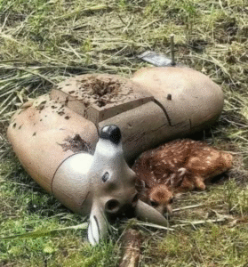 Read more about the article Wildlife’s Heartbreaking Lesson: Viral Image of Fawn Shows the Cost of Human Impact