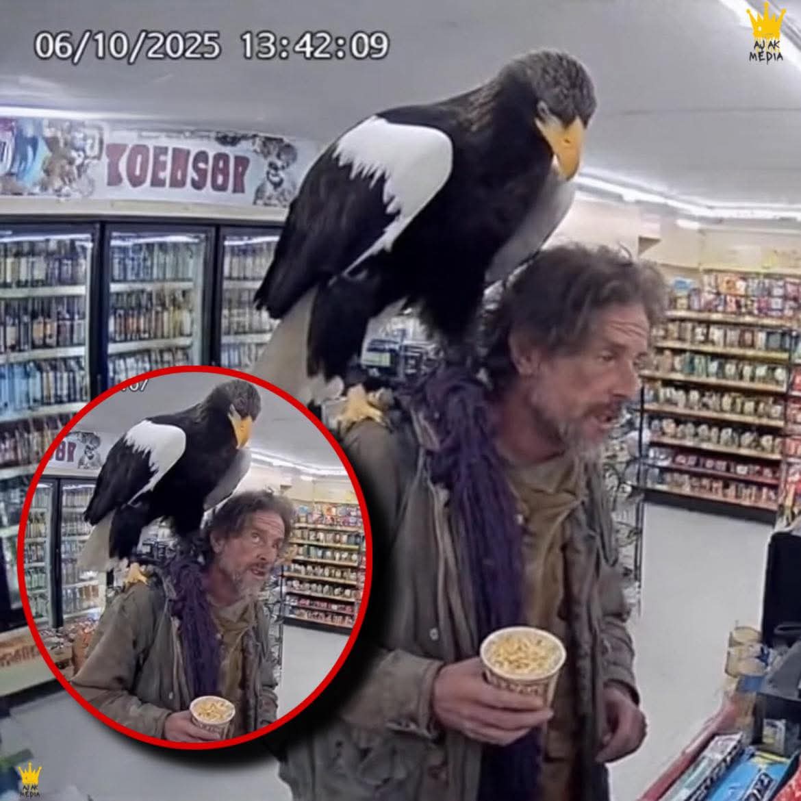 You are currently viewing The Man with the Impossible Eagle: A Mysterious Encounter that Redefines Our Connection with Animals