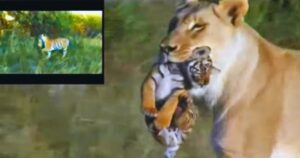 Read more about the article Animals Show the Power of Family: Lioness Helps Tigress Raise Cubs in Stunning Wildlife Rescue